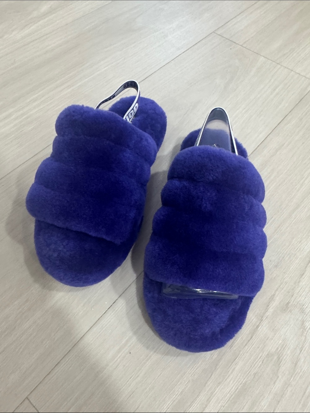 UGG Women's Plush Slide Slippers in Deep Purple